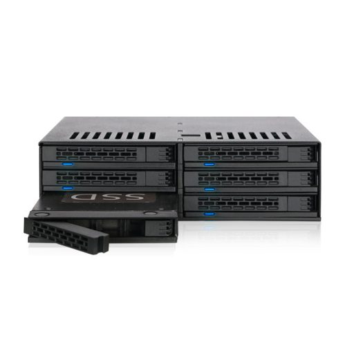 Icy Dock MB326SP-B lemeztömb 0 TB Rack (1U) Fekete