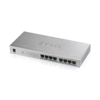   Zyxel GS1008HP Beállítást nem igénylő (unmanaged) Gigabit Ethernet (10/100/1000) Ethernet-áramellátás (PoE) támogatása Szürke