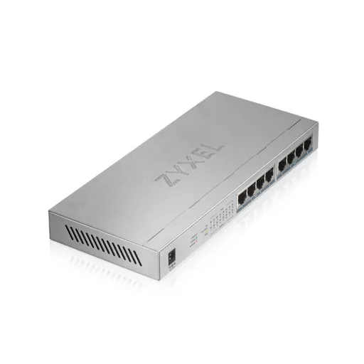Zyxel GS1008HP Beállítást nem igénylő (unmanaged) Gigabit Ethernet (10/100/1000) Ethernet-áramellátás (PoE) támogatása Szürke