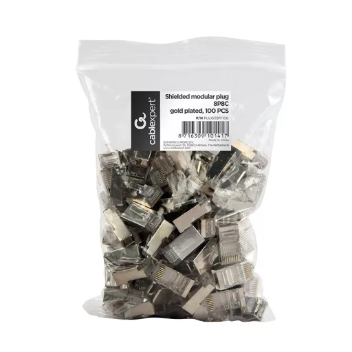 Gembird PLUG5SP/100 huzalcsatlakozó RJ-45 Átlátszó