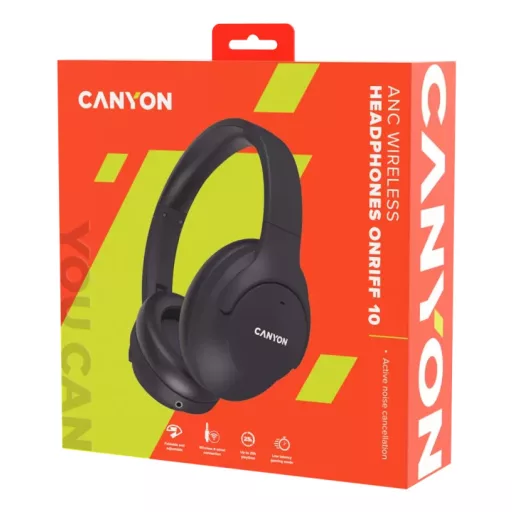 Canyon CNS-CBTHS10BK fejhallgató és headset Vezetékes és vezeték nélküli Fejpánt Hívások/zene/sport/általános Bluetooth Fekete