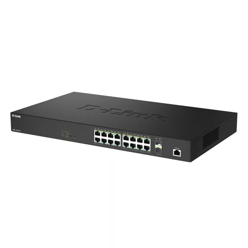 D-Link DMS-1250-18P/E hálózati kapcsoló Vezérelt L2 2.5G Ethernet (100/1000/2500) Ethernet-áramellátás (PoE) támogatása Fekete