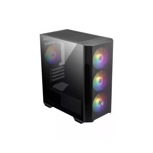 MSI MAG Forge M100R Midi Tower Fekete, Átlátszó