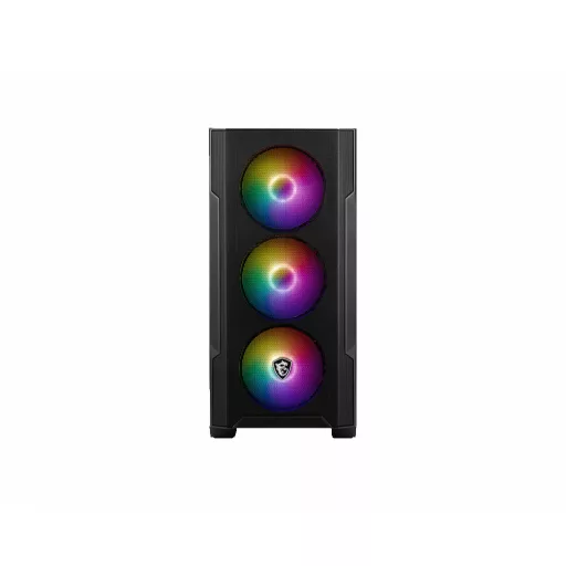 MSI MAG Forge M100R Midi Tower Fekete, Átlátszó