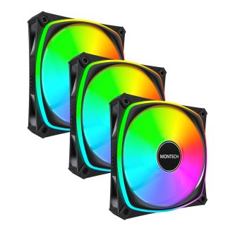 Montech RX120 PRO 12 cm Fehér 3 db