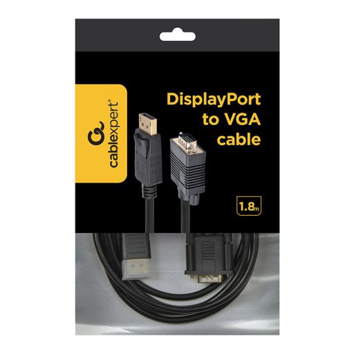 Gembird CCP-DPM-VGAM-6 video átalakító kábel 1,8 M VGA (D-Sub) DisplayPort Fekete