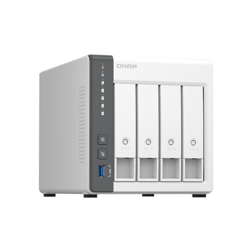 QNAP TS-433 NAS Tower Kar Cortex-A55 4 GB 0 TB QNAP QTS Fehér