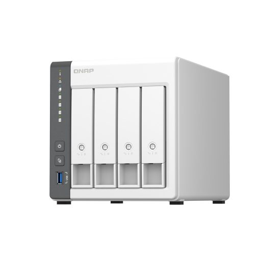 QNAP TS-433 NAS Tower Kar Cortex-A55 4 GB 0 TB QNAP QTS Fehér
