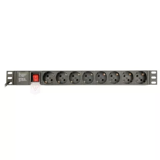   Gembird EG-PDU-014 áramelosztó egység (PDU) 8 AC kimenet(ek) 1U Fekete