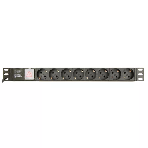 Gembird EG-PDU-014 áramelosztó egység (PDU) 8 AC kimenet(ek) 1U Fekete