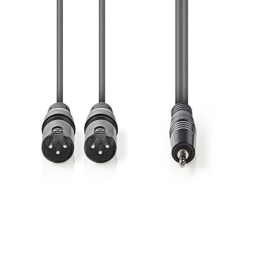 Nedis COTH15310GY15 audio kábel 1,5 M 2 x XLR (3-pin) Szürke