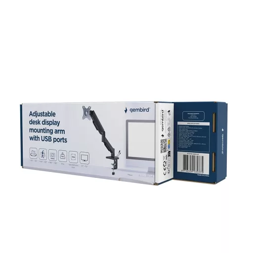 Gembird MA-DA1U-01 asztali TV konzol 81,3 cm (32") Fekete