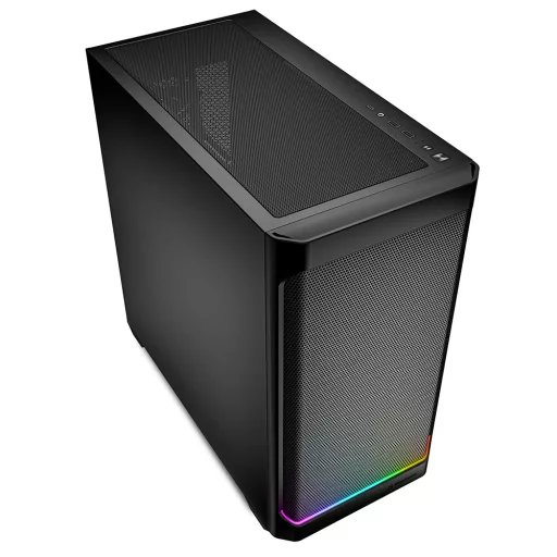 Sharkoon MK4 RGB Strip Micro Tower Fekete