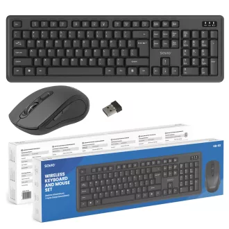  Savio KB-03 billentyűzet Egér mellékelve Otthoni/irodai USB QWERTY Amerikai angol Fekete