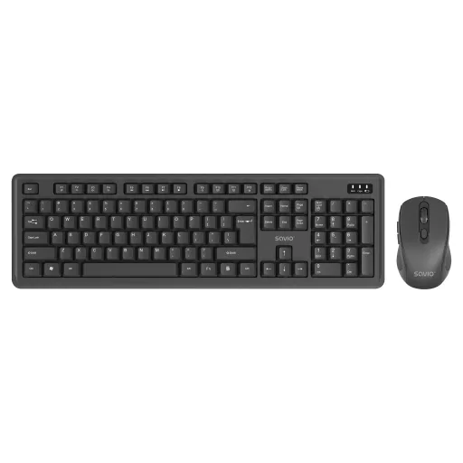 Savio KB-03 billentyűzet Egér mellékelve Otthoni/irodai USB QWERTY Amerikai angol Fekete