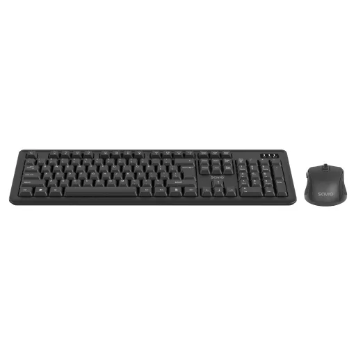Savio KB-03 billentyűzet Egér mellékelve Otthoni/irodai USB QWERTY Amerikai angol Fekete