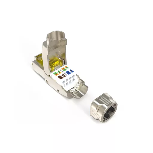 Digitus DN-93838 huzalcsatlakozó RJ-45 Ezüst, Sárga