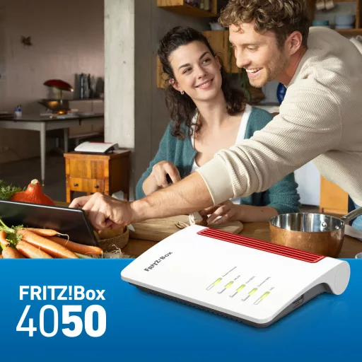 Box 4050 vezetéknélküli router Gigabit Ethernet Kétsávos (2,4 GHz / 5 GHz) Fekete, Fehér