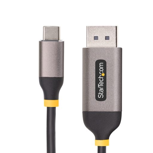 StarTech.com 142-USBC-DP-8K-10F video átalakító kábel 3 M USB C-típus DisplayPort Fekete, Szürke