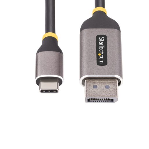 StarTech.com 142-USBC-DP-8K-10F video átalakító kábel 3 M USB C-típus DisplayPort Fekete, Szürke