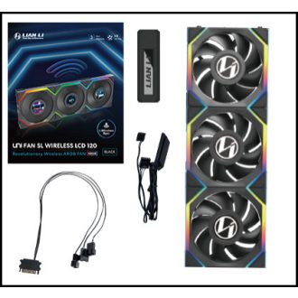 Lian Li UNI FAN SL Wireless LCD 120 12 cm Fekete 3 db