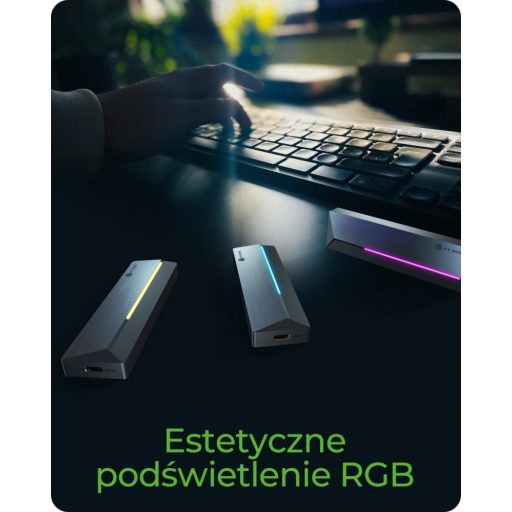 ICY BOX IB-1826MCL-CU31 tárolóegység burkolat Külső SSD ház Szürke M.2