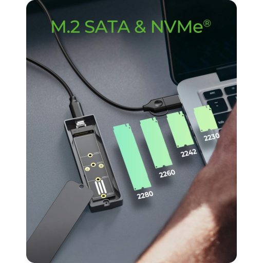 ICY BOX IB-1826MCL-CU31 tárolóegység burkolat Külső SSD ház Szürke M.2