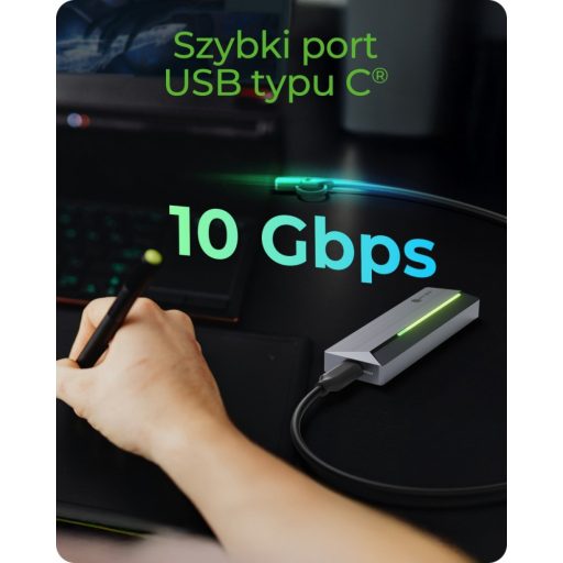 ICY BOX IB-1826MCL-CU31 tárolóegység burkolat Külső SSD ház Szürke M.2