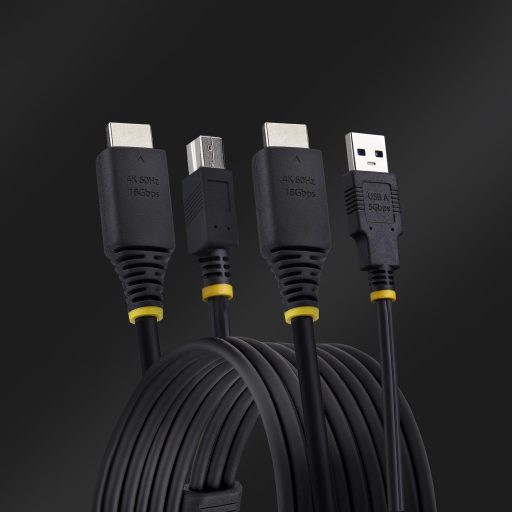 StarTech.com HU12210-KVM-CABLE KVM kábel Fekete 3,1 M