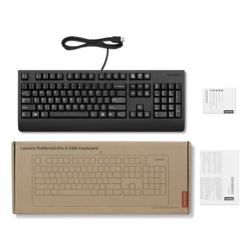 Lenovo Preferred Pro II billentyűzet Otthoni/irodai USB Magyar Fekete