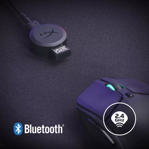 HyperX Pulsefire Haste 2 Wireless Black Gaming Mouse egér Játék Kétkezes RF vezeték nélküli + Bluetooth 26000 DPI