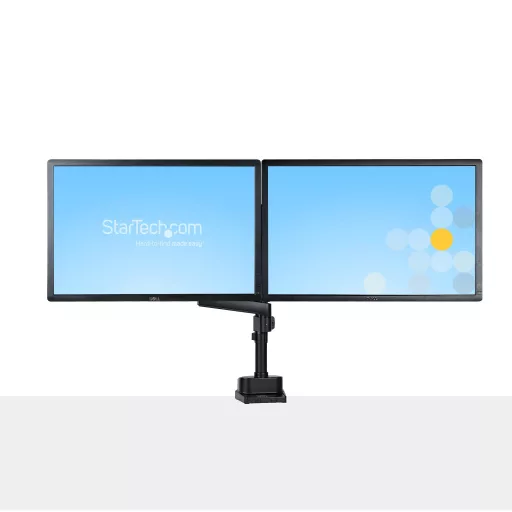 StarTech.com ARMDUALPIVOT asztali TV konzol 81,3 cm (32") Fekete