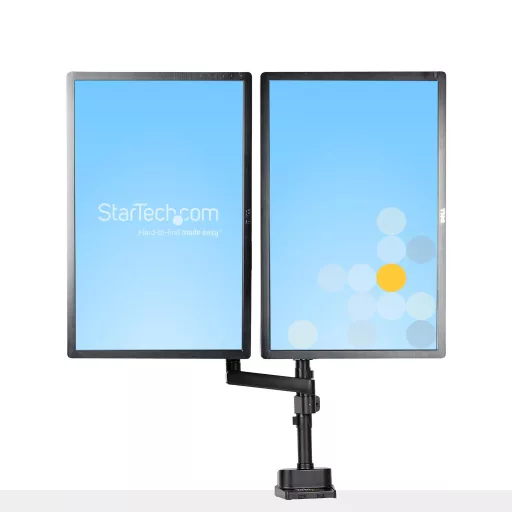 StarTech.com ARMDUALPIVOT asztali TV konzol 81,3 cm (32") Fekete