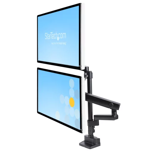 StarTech.com ARMDUALPIVOT asztali TV konzol 81,3 cm (32") Fekete