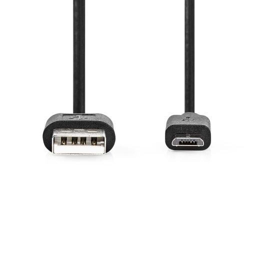 Nedis CCGL60501BK10 USB kábel USB 2.0 1 M USB A Micro-USB B Fekete