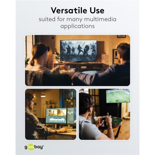 Goobay 75680 DisplayPort kábel 2 M Fekete