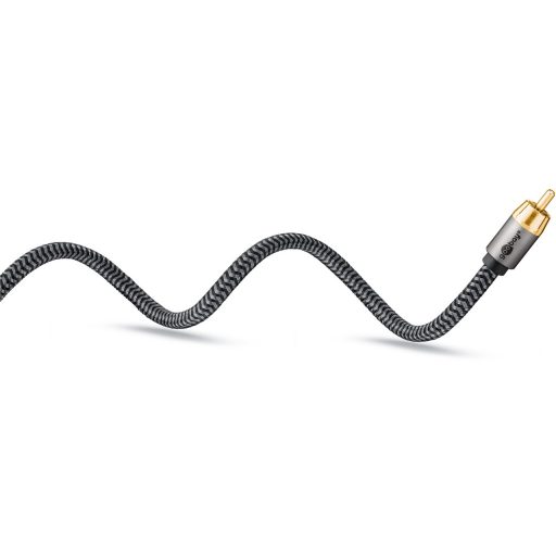 Goobay 65302 audio kábel 5 M 2 x RCA RCA Fekete, Ezüst
