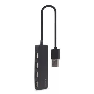   Gembird UHB-U2P4-06 hálózati csatlakozó USB 2.0 Type-A 480 Mbit/s Fekete