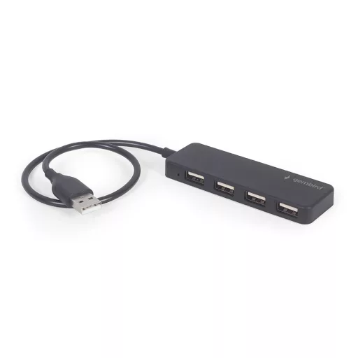Gembird UHB-U2P4-06 hálózati csatlakozó USB 2.0 Type-A 480 Mbit/s Fekete