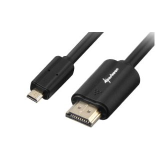   Sharkoon 1.5m, HDMI/Micro HDMI HDMI kábel 1,5 M HDMI A-típus (Standard) HDMI D-típus (Micro) Fekete