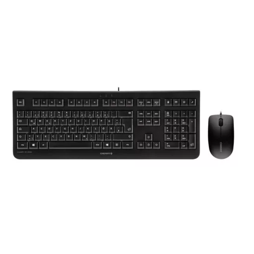 CHERRY DC 2000 billentyűzet Egér mellékelve Univerzális USB QWERTZ Cseh Fekete