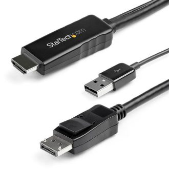   StarTech.com HD2DPMM3M video átalakító kábel 3 M HDMI A-típus (Standard) DisplayPort Fekete