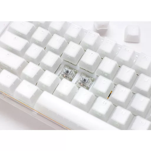 Ducky One 3 Aura White Mini billentyűzet Játék USB QWERTY Nemzetközi amerikai Fehér
