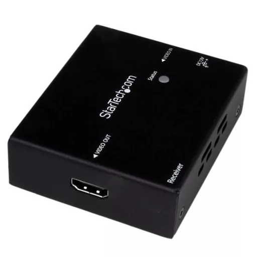 StarTech.com ST121HDBTDK audió/videó jeltovábbító AV adó- és vevőegység Fekete