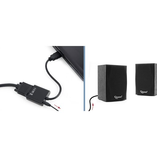 Gembird A-HDMI-VGA-03 video átalakító kábel 0,15 M HDMI A-típus (Standard) VGA (D-Sub) Fekete