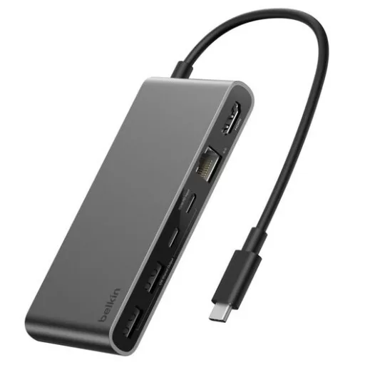 Belkin INC024HQSGY hálózati csatlakozó USB C-típus 10000 Mbit/s Szürke