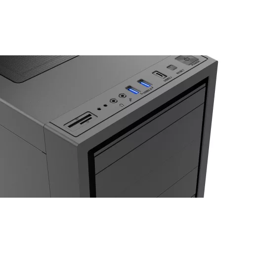 Gembird Fornax K500 Midi Tower Fekete