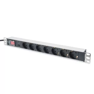   Digitus DN-95403 túlfeszültségvédő Fekete 7 AC kimenet(ek) 250 V 2 M