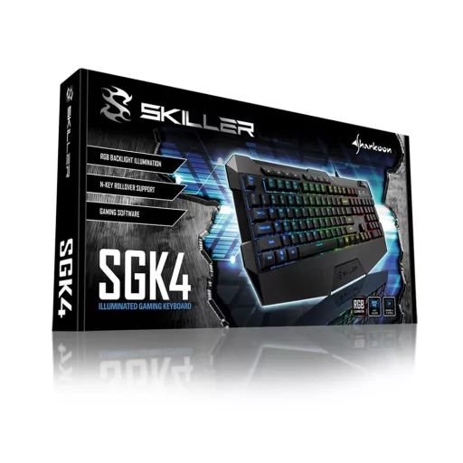 Sharkoon SKILLER SGK4 billentyűzet Játék USB QWERTZ Német Fekete