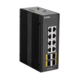   D-Link DIS‑300G‑12SW Vezérelt L2 Gigabit Ethernet (10/100/1000) Fekete